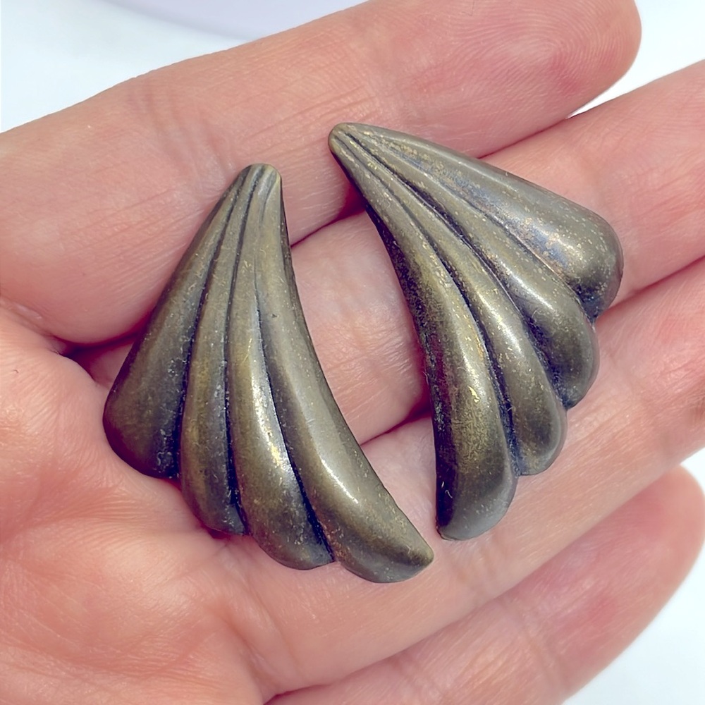 Vintage brass earrings